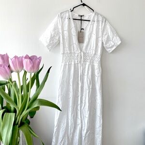 White cotton cover up